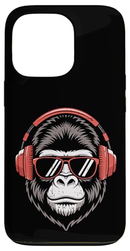 Gorilla Music Lover Kopfhörer Sonnenbrille Jungen Mädchen Kinder Hülle für iPhone 13 Pro von GorillaAxis1