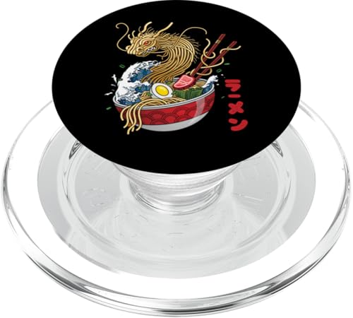 Ramen Dragon Kanagawa Japanisches Essen Kaiju Kawaii Ramen PopSockets PopGrip für MagSafe von GoshWow