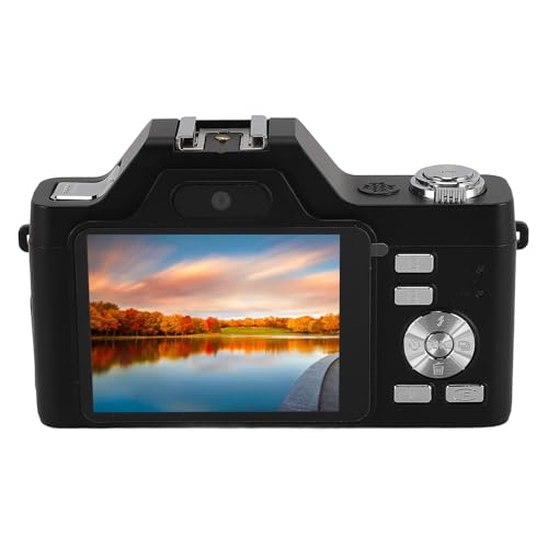 Digitalkamera, 4K UHD Anti Shake Vedio-Kamera, 58 MP Reise-Autofokus-Vlogging-Kamera mit 2,88-Zoll-Bildschirm, 20-fachem Digitalzoom, 1200-mAh-Akku, für Kinder Erwachsene (Black) von Goshyda