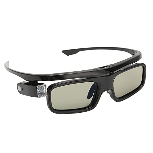 Goshyda 3D-Brille, Hochauflösende Active Shutter-Brille, Professionelle Wiederaufladbare Tragbare USB-Projektoren 3D-Brille, Unterstützt One-Touch-Umschaltung des Linken und Rechten Auges(GL1800) von Goshyda