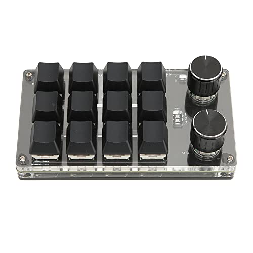 Goshyda Einhändige Makromechanische Tastatur, 12 Tasten, 2 Knöpfe, Roter Schalter, Kabelgebunden, USB, Kabellos, BT, Dual-Modus, Programmierbare -Tastatur für Games Office Goshyda Einhändige Makromechanische Tastatur, 12 Tasten, 2 Knöpfe, Roter Schalter, Kabelgebunden, USB, Kabellos, BT, Dual-Modus, Programmierbare -Tastatur für Games Office von Goshyda