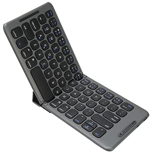 Goshyda Faltbare Bluetooth-Tastatur, 65 Tasten, Tragbare Drahtlose Externe Tastatur, Wiederaufladbare USB-C-Tastatur Im Taschenformat für Laptop-Tablet von Goshyda