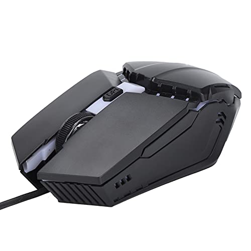 Goshyda Gaming-Maus Kabelgebunden, Kabelgebundene Gaming-Maus Ergonomisches Atemlicht Mechanische Mäuse mit RGB-Hintergrundbeleuchtung und Langem Netzkabel, für PC-Notebook-Laptop von Goshyda