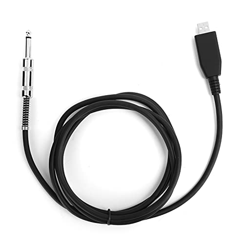 Goshyda Gitarrenbasis Zum PC-Kabel, USB-Gitarrenkabel, Universell Tragbar für Bassgitarre, E-Gitarre, E-Piano (3 Meter) von Goshyda