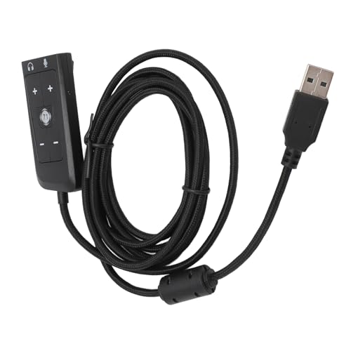 Goshyda USB-auf-3,5-mm-Klinken-Audio-Adapter für HyperX Cloud II, Kompatibel für PC für PS5 für Xbox Series X/S für Xbox One von Goshyda