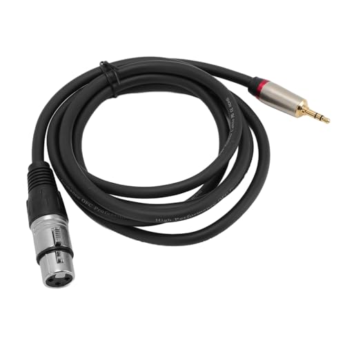 Goshyda XLR Bis 3,5 Mm Kabel, XLR Weiblich Bis 3,5 Mm 1/8 Zoll TRS Stereo -Audiokabel XLR Bis 3,5 Mm Ausgeglichenes Aux -Mikrofonkabel für Telefone Laptops -Lautsprecher (1,8m) von Goshyda