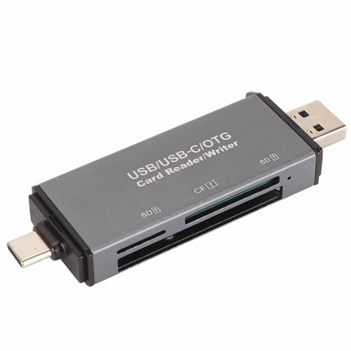 Hochgeschwindigkeits-USB-3.0-Kartenleser für Telefoncomputer, Weithin Kompatibler Speicherkartenleser mit OTG-Funktion, Kompakt und Tragbar, Langlebiges Material von Goshyda