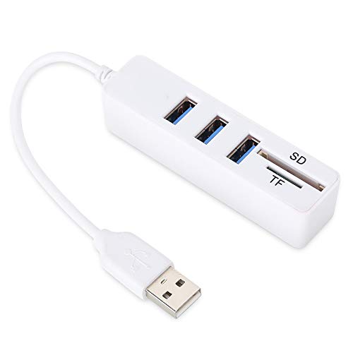 Multi-USB-Hub, tragbare Hochgeschwindigkeits-Spliter-Adapteranschlüsse Multifunktionaler SD-TF-Kartenleser für Micro-SD/T-Flash-SD/SDHC/SDXC-Leser von Goshyda