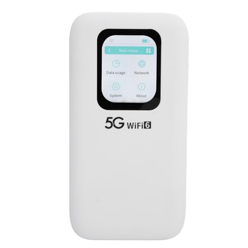 Goshyda Reiserouter, 5G WiFi 6 Mobile Hotspot High Speed ​​16 Geräte, 2,01-Zoll-LCD-Bildschirm Zur Datennutzungsanzeige, IP67 Wasserdicht, WLAN-Freigabe, WLAN-Router mit von Goshyda