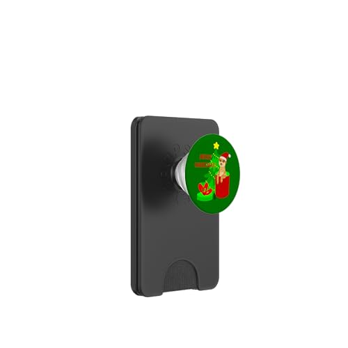 Frohe Weihnachten Erdmännchen Weihnachtsmann Tier lustig Weihnachten Mungo PopSockets PopWallet für MagSafe von Gossip Rag