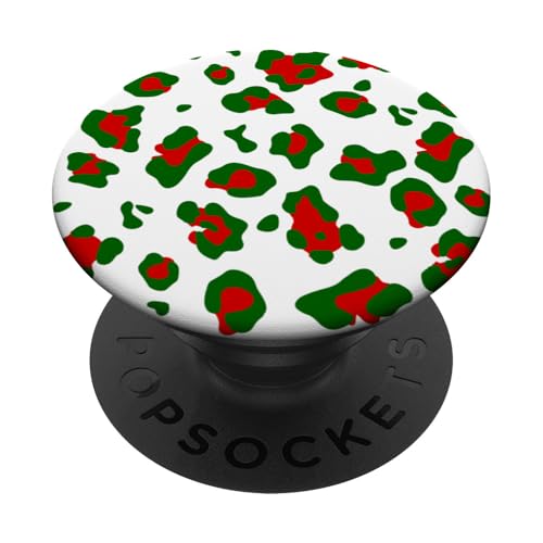 Hässliche Weihnachten Leopard Tierdruck Ozelot Gepard Niedlich Weihnachten PopSockets Klebender PopGrip von Gossip Rag