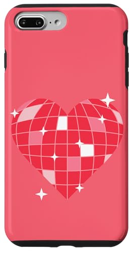 Hülle für iPhone 7 Plus/8 Plus Discokugel Valentinstag 1970er Rosa Herz Vintage 1960er Retro von Gossip Rag