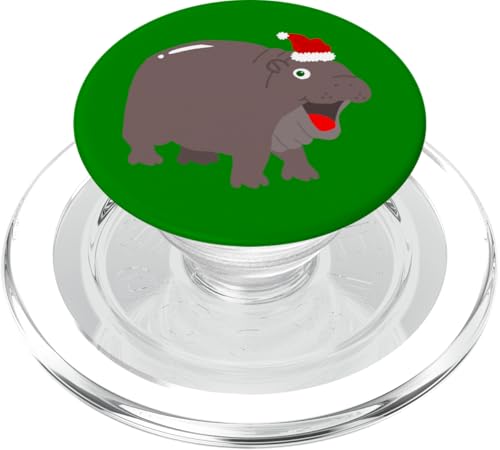 Niedlicher Weihnachtsmann Nilpferd Weihnachten Nilpferd hässliche Weihnachten PopSockets PopGrip für MagSafe von Gossip Rag