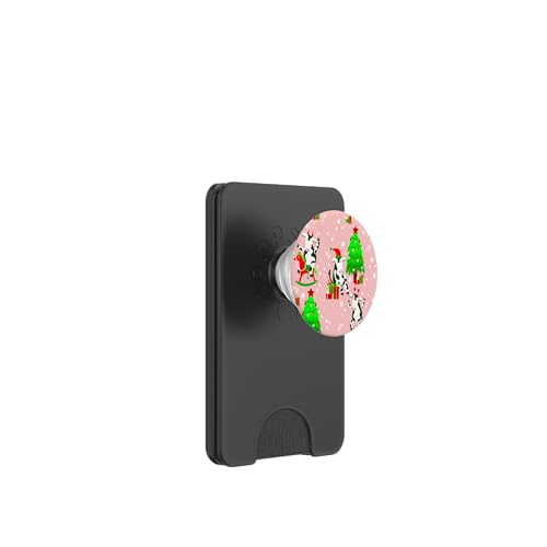 Rosa hässlicher Weihnachtsbaum Weihnachtsmann Kuh Lustiges Tier Weihnachten PopSockets PopWallet für MagSafe von Gossip Rag