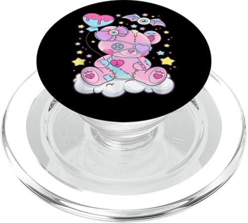 Gothic Pastell Teddybär PopSockets PopGrip für MagSafe von Goth Creepy Voodoo Grufti