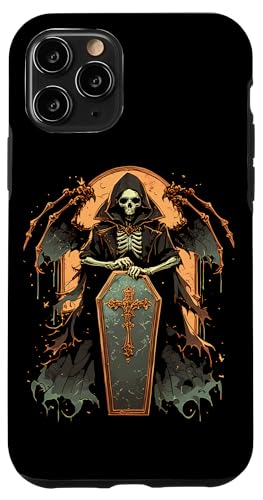 Hülle für iPhone 11 Pro Satanischer Schädel Gruseliger Gothic Skelett Horror von Goth Totenkopf Okkultes Geschenk Satanisch