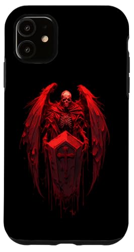 Hülle für iPhone 11 Schädel Gruseliger Gothic Skelett Horror von Goth Totenkopf Okkultes Geschenk Satanisch