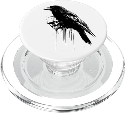 Grunge Raven Gothic Aesthetic Emo Aesthetic Crow PopSockets PopGrip für MagSafe von Goth and Emo Aesthetic Designs