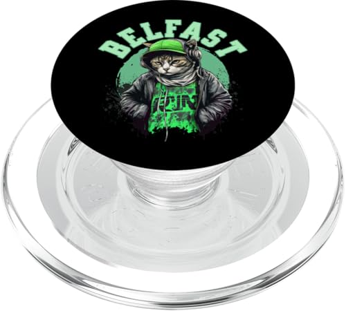 Katze Belfast Irish Saint Patrick's Day Irland PopSockets PopGrip für MagSafe von Gotham Threads