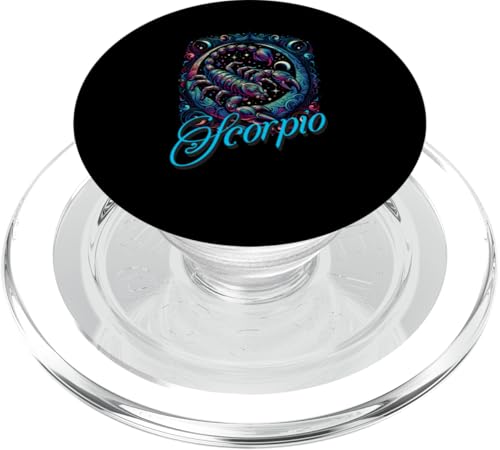 Sternzeichen Skorpion Astrologie Skorpion Geburtstagsschild PopSockets PopGrip für MagSafe von Gotham Threads