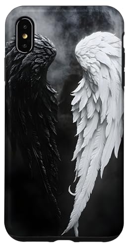 Gothic Wings Schwarz und Weiß Hülle für iPhone XS Max von Gothic Designs by Dennex