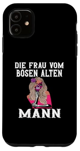 Hülle für iPhone 11 Frau vom bösen alten Mann Böse alte Frau Halloween Party von Gothic Halloween Kostüm Damen Bikerin Rockerin