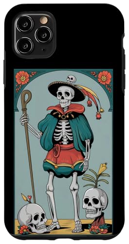 Hülle für iPhone 11 Pro Max Tarotkarte The Fool Graphic Vintage Retro Goth Art Skelett von Gothic Tarot Cards Clothes Outfits Women Men Gifts