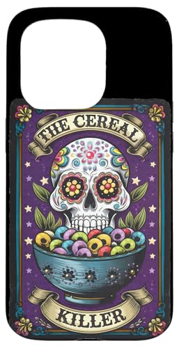 Hülle für iPhone 15 Pro Tarotkarte The Cereal Killer Graphic Vintage Goth Skelett von Gothic Tarot Cards Clothes Outfits Women Men Gifts