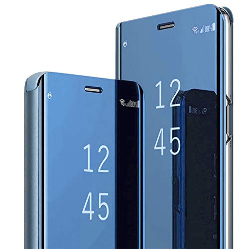für Samsung A52 Hülle Spiegel Handyhülle für Samsung Galaxy A52 Schutzhülle 360 Grad A52 Flip Case Klappbar Hard PC Stoßfest Cover Ständer Funktion Klapphülle Galaxy A52/A52s Hüllen 6.5"/5G (Blau) von Gotivi