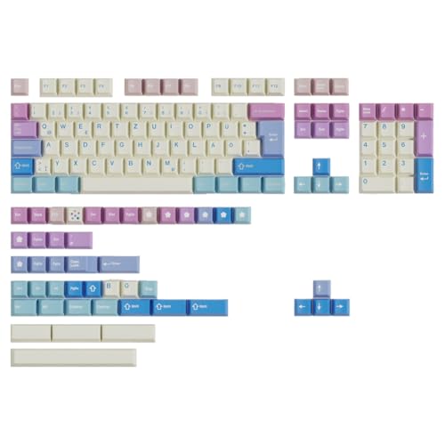 Goufride 150 Tasten Tastenkappen PBT-Material Tastatur-Tastenkappen Cherry-Profil Sublimation Tastenkappe für die Meisten Mechanischen Tastaturen C von Goufride