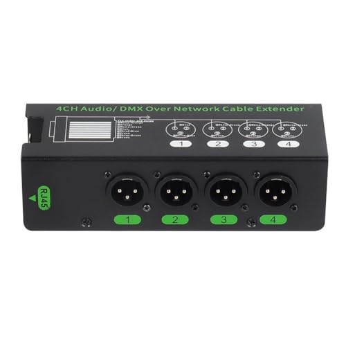 Goufride 4-Kanal Audio/über Netzwerkkabel-Extender DMX512 Netzwerksignal-Extender XLR auf RJ45 Ethernet-Adapter XLR-Stecker von Goufride