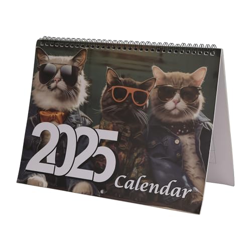 Goufride Stilvoller Katzenkalender 2025, Wandkalender, Lustiger Katzenkalender, Wandkalender, Scherzgeschenk, Lustige Katzen-Memes, Bilder, Katzenkalender von Goufride