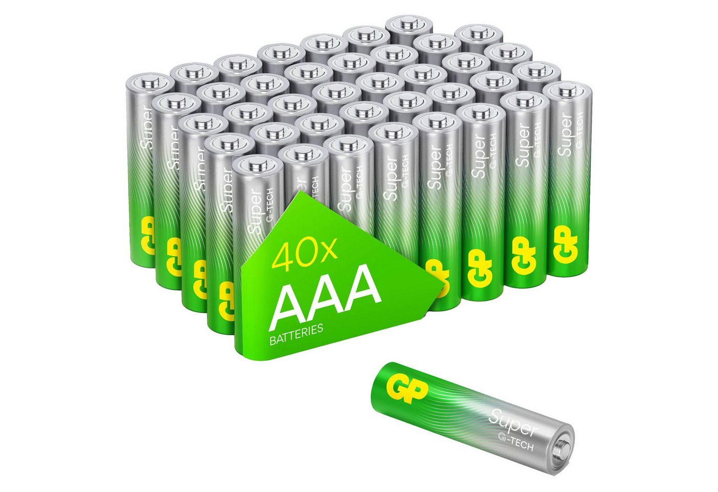 Gp GP Micro-Batterie AAA SUPER Alkaline 40 Stück Batterie von Gp