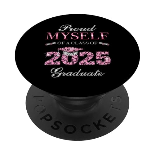 Stolz auf eine Klasse von 2025 Absolventen PopSockets Klebender PopGrip von Graduation Party 2025 Family Matching Pink