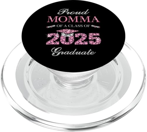 Stolze Mama einer Jahrgangsstufe 2025 PopSockets PopGrip für MagSafe von Graduation Party 2025 Family Matching Pink