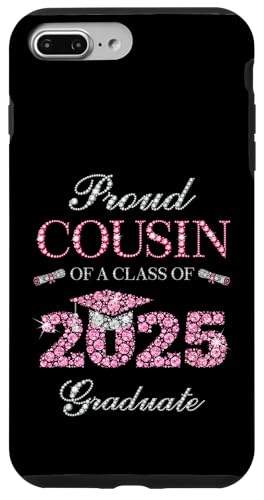 Stolzer Cousin eines Absolventen der Klasse 2025 Hülle für iPhone 7 Plus/8 Plus von Graduation Party 2025 Family Matching Pink