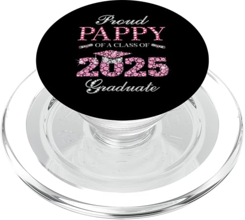 Stolzer Papa eines Absolventen der Klasse 2025 PopSockets PopGrip für MagSafe von Graduation Party 2025 Family Matching Pink