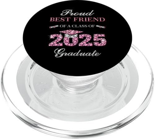 Stolzer bester Freund eines Absolventen der Klasse 2025 PopSockets PopGrip für MagSafe von Graduation Party 2025 Family Matching Pink