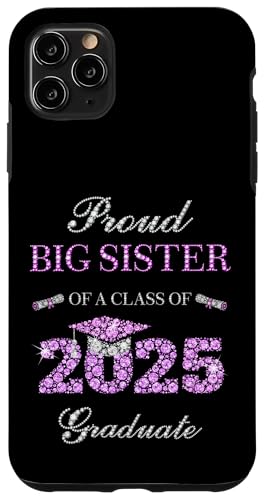 Hülle für iPhone 11 Pro Max Stolze große Schwester einer Jahrgangsstufe 2025 von Graduation Party 2025 Family Matching Purple