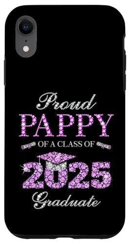 Hülle für iPhone XR Stolzer Papa eines Absolventen der Klasse 2025 von Graduation Party 2025 Family Matching Purple