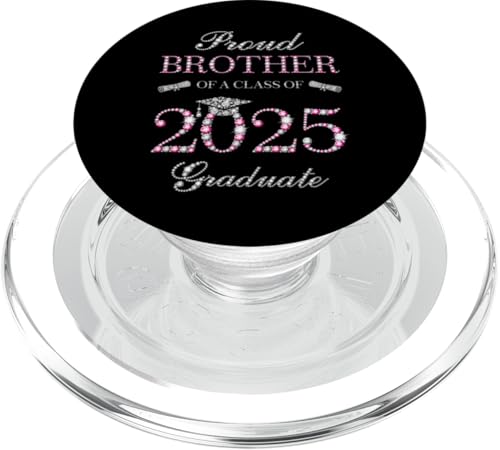 Stolzer Bruder eines Absolventen der Klasse 2025 PopSockets PopGrip für MagSafe von Graduation Party Family Matching Senior 2025