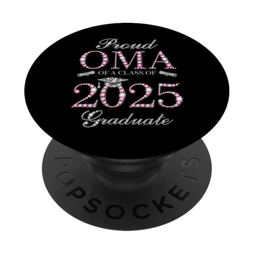 Stolzer Oma eines Absolventen der Klasse 2025 PopSockets Klebender PopGrip von Graduation Party Family Matching Senior 2025