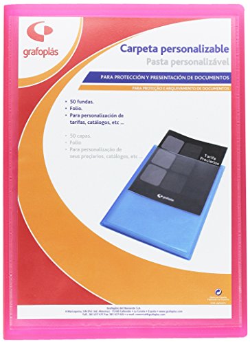 Grafoplás 1461551 Mappe mit 50 Hüllen mit personalisierbarem Deckel, Foliengröße, Rot, durchscheinend Grafoplás 1461551 Mappe mit 50 Hüllen mit personalisierbarem Deckel, Foliengröße, Rot, durchscheinend von Grafoplás