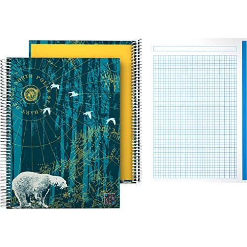 Grafoplás 16502650. Notizbuch A4, Hardcover, 5 x 5, 5 Farbstreifen, North Polar, Diverse-Kollektion, FSC-zertifiziert von Grafoplás