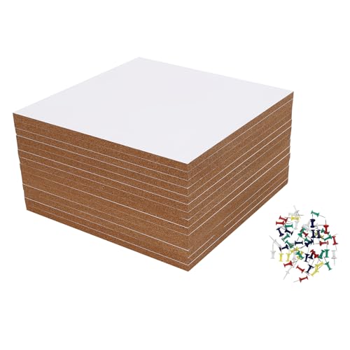 14 Stück Pinnwand, Quadratische Korkplatten mit selbstklebender, Korkwand mit 50 Stück Pushpin, für Böden, Wände, DIY 14 Stück Pinnwand, Quadratische Korkplatten mit selbstklebender, Korkwand mit 50 Stück Pushpin, für Böden, Wände, DIY von GramStudio