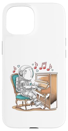 Hülle für iPhone 15 Astronaut Pianist Klavierspieler Pianisten von Grand Piano Instrument Pianist Gifts