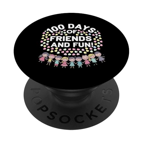 100. Schultag 100 Tage voller Freunde und Spaß PopSockets Klebender PopGrip von GrandMaster Design