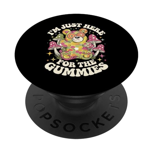 Ich bin nur wegen dem Gummy Festival hier PopSockets Klebender PopGrip von GrandMaster Design