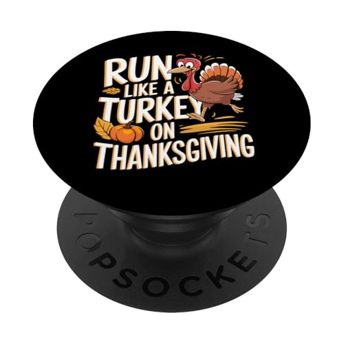 Lauf wie ein Truthahn an Thanksgiving PopSockets Klebender PopGrip von GrandMaster Design