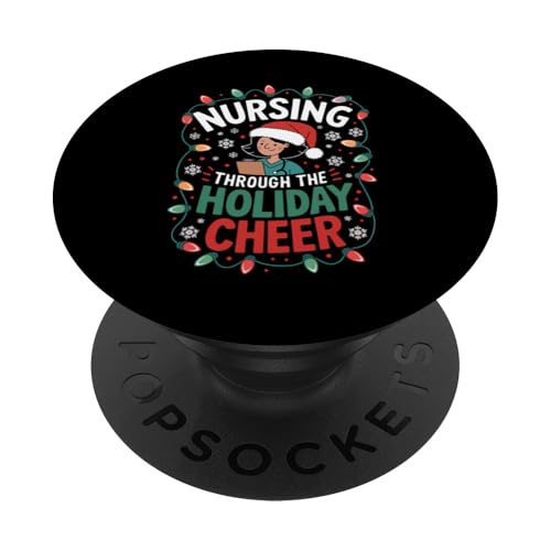 Stillen durch die Feiertage Fröhlich Weihnachten PopSockets Klebender PopGrip von GrandMaster Design